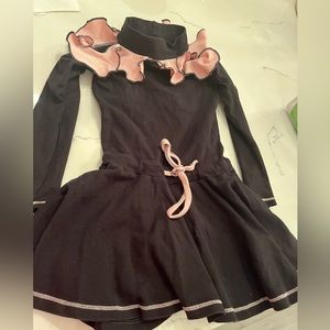 Ooh ! LaLa Couture black and pink cold shoulder dress size 5